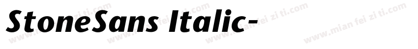 StoneSans Italic字体转换
